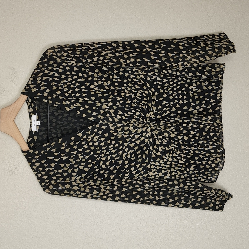 Reiss Watercolor Floral Longsleeve Top